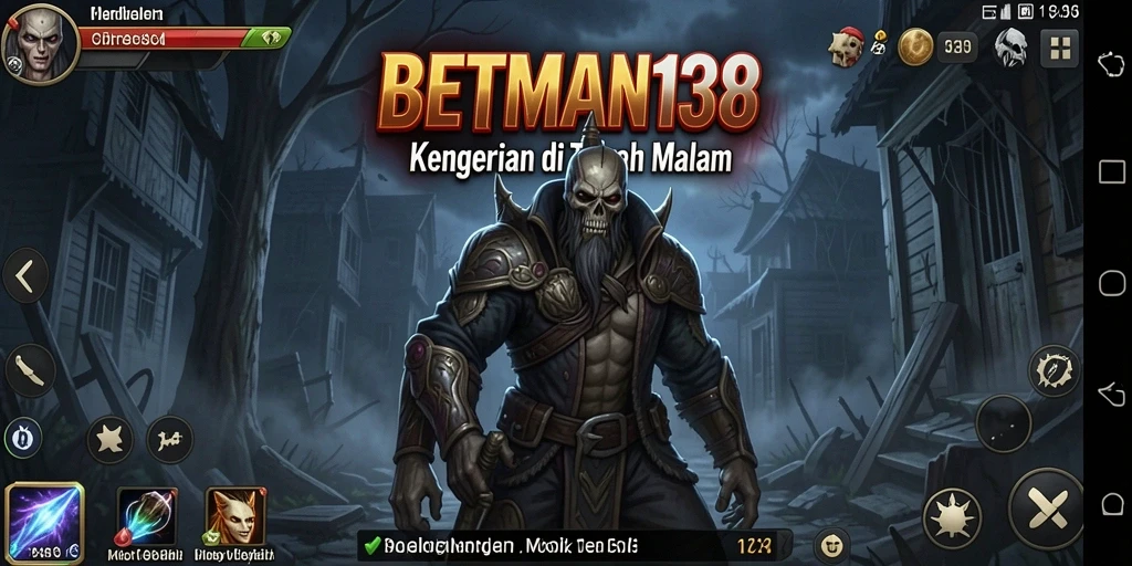 Tampilan gameplay BETMAN138 menampilkan suasana menyeramkan dan kegelapan yang mencekam.