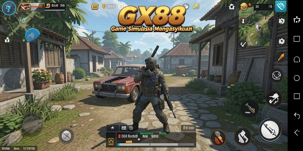 Screenshot GX88 menunjukkan grafis impresif dan gameplay interaktif yang menarik.
