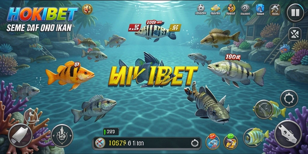 Screenshot HOKIBET yang menampilkan keseruan gameplay Tembak Ikan.