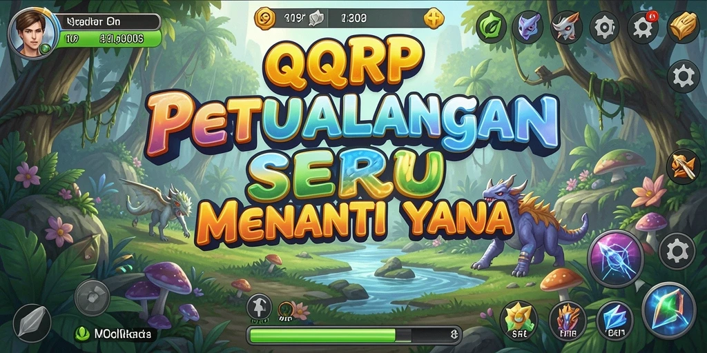 Gameplay QQRP menampilkan karakter dalam petualangan seru yang mendebarkan.