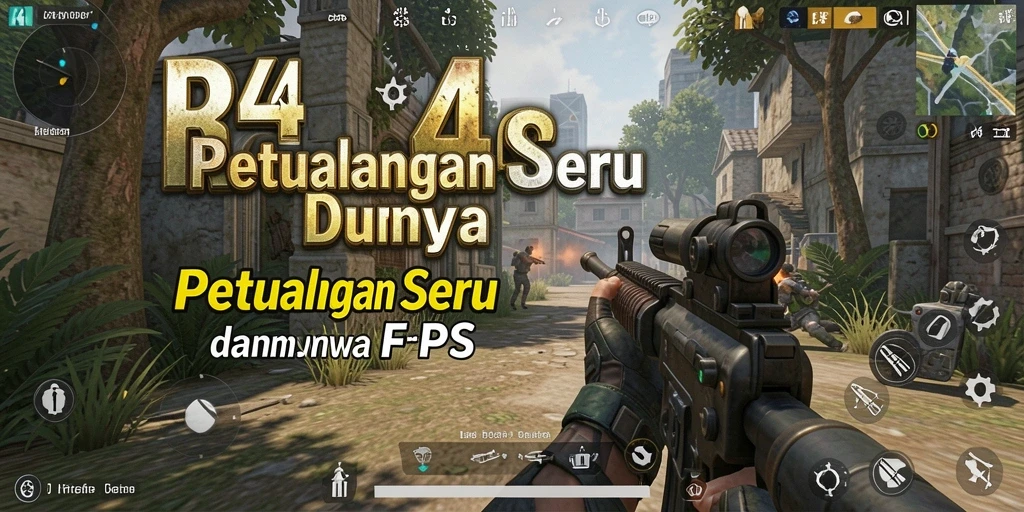 Gameplay mendebarkan dalam aksi FPS yang intens.