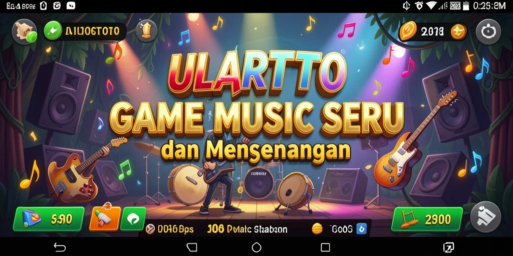 Tampilan gameplay ULARTOTO dengan interaksi musik yang menarik.