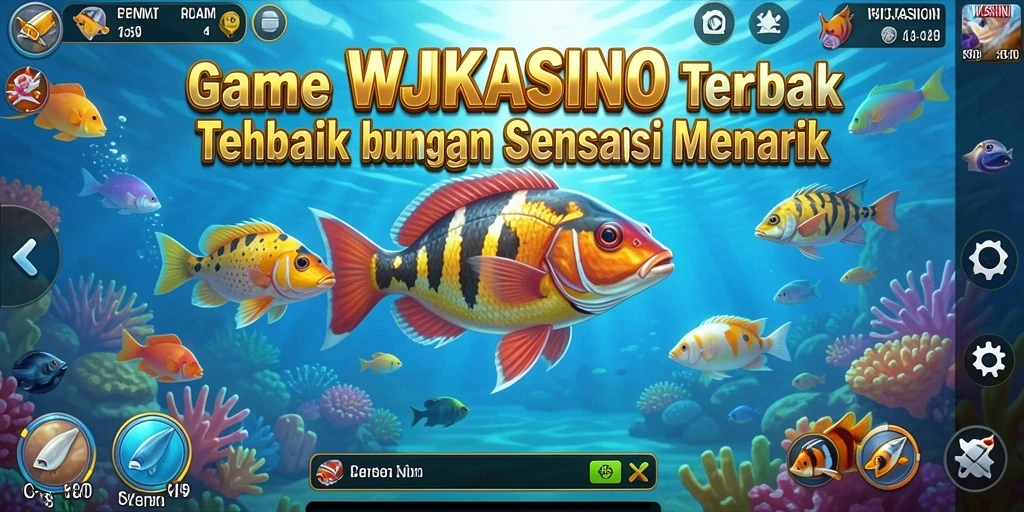 Screenshot dari gameplay seru WJKASINO menembak ikan.